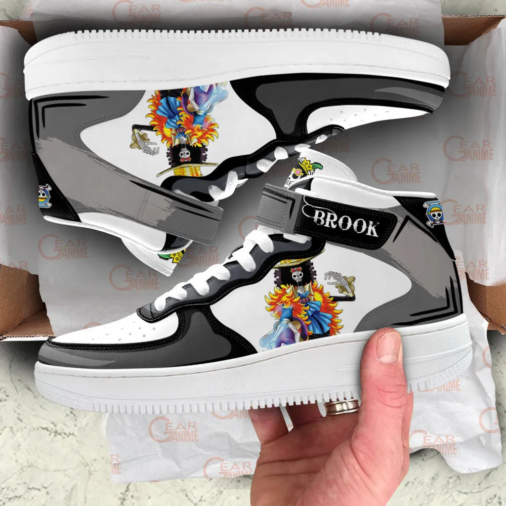 Brook Sneakers Air Mid OP Custom Anime Shoes