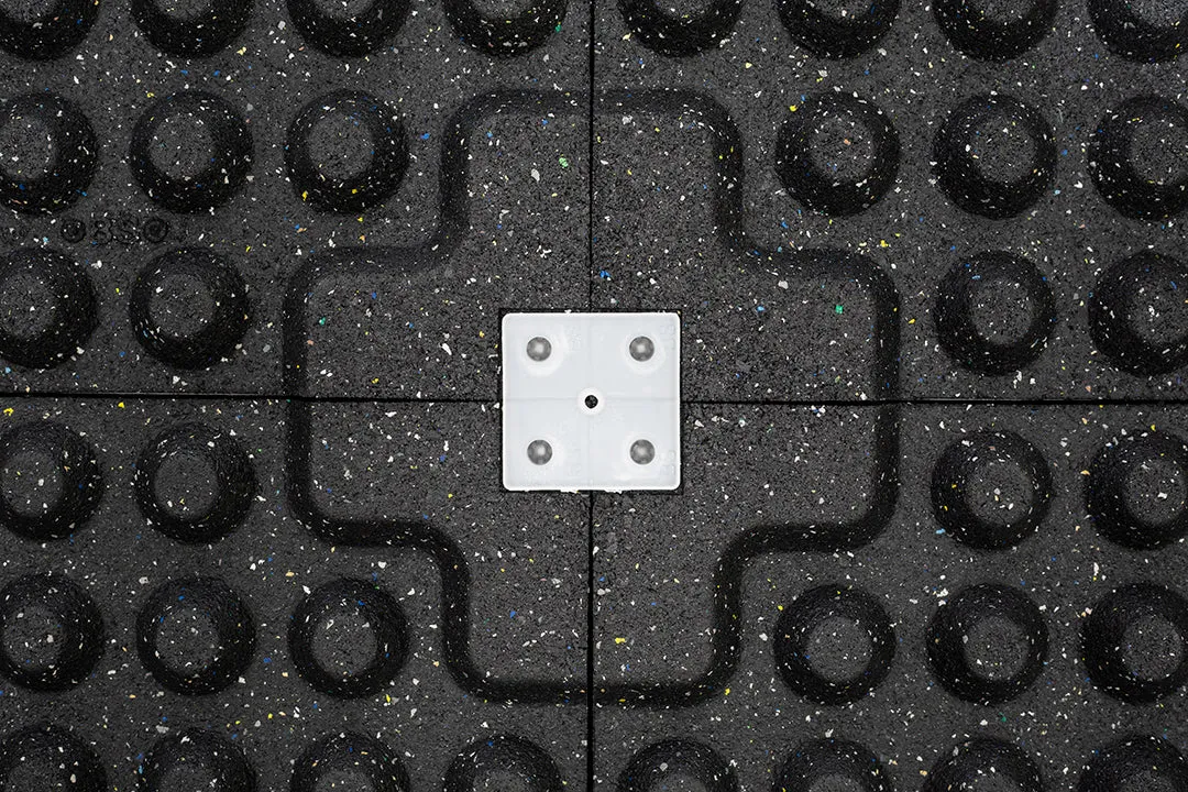 Bulldog Gear - 20mm Laminated Rubber Performance Tile - Interconnectable Gym Flooring - 1m tile consists of 4 x 50cm2 tiles.