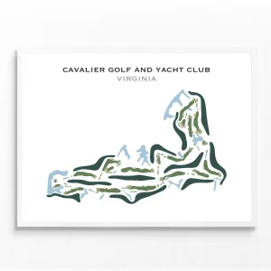 Cavalier Golf & Yacht Club, Virginia - Printed Golf Course