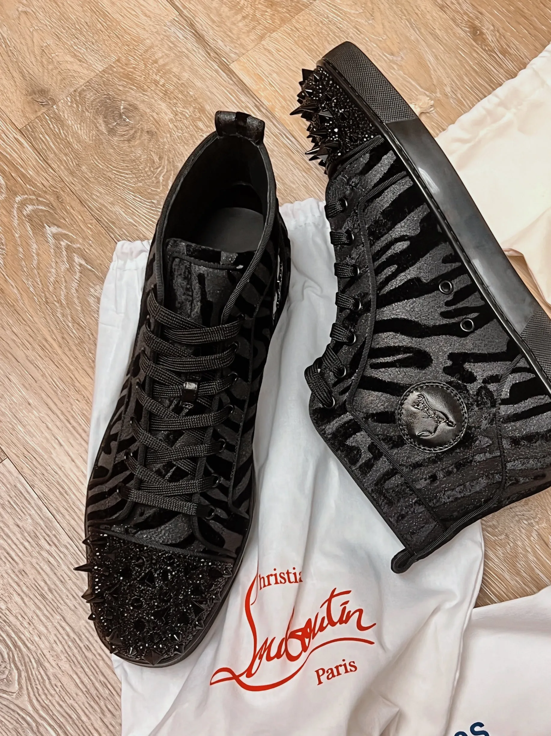 Christian Louboutin Lou Pik Pik Sneakers in Black