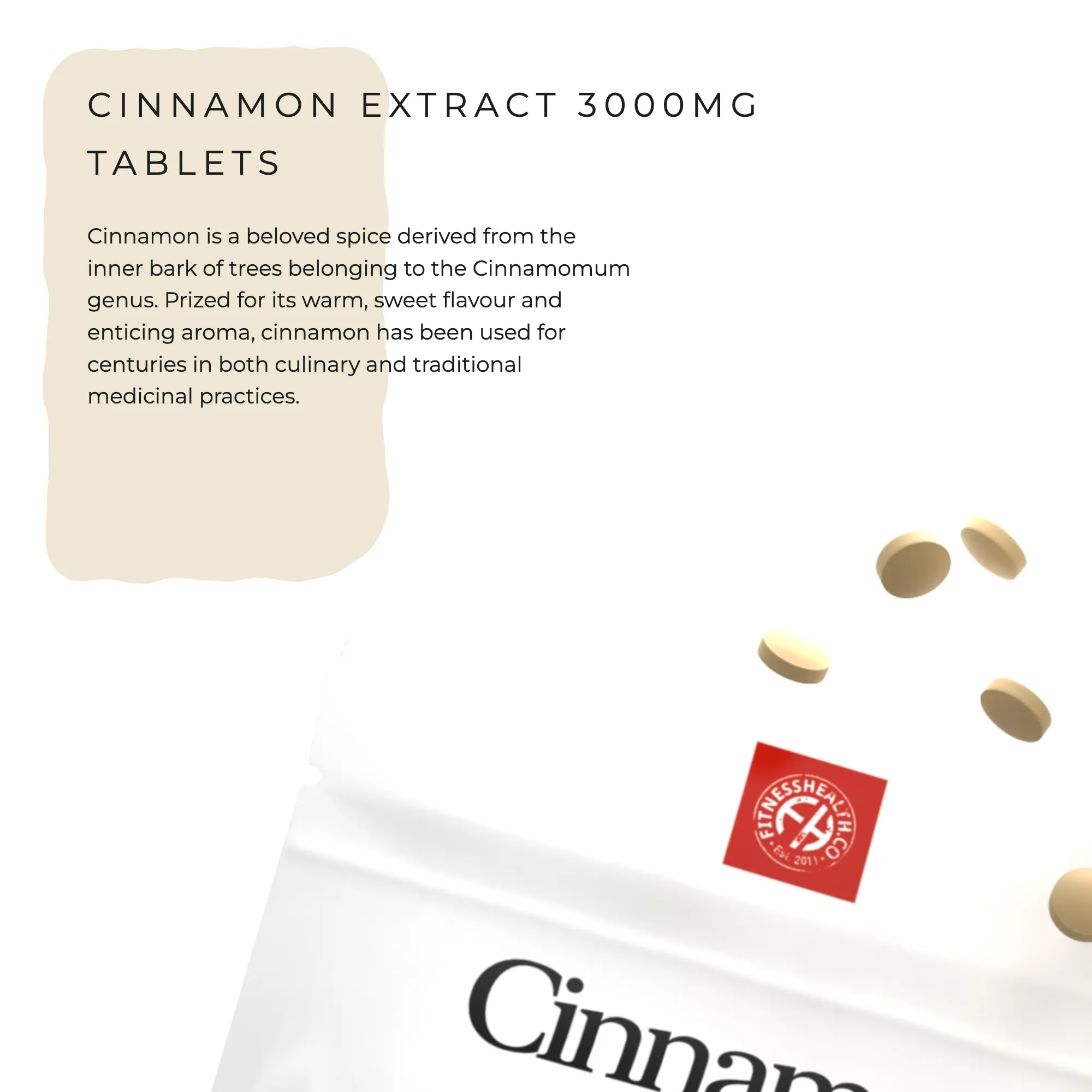 Cinnamon Extract Tablets - 3000mg Max Strength