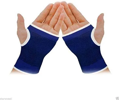 Combo Pack of Knee, Palm, Ankle, Elbow Support (Blue, Free Size)