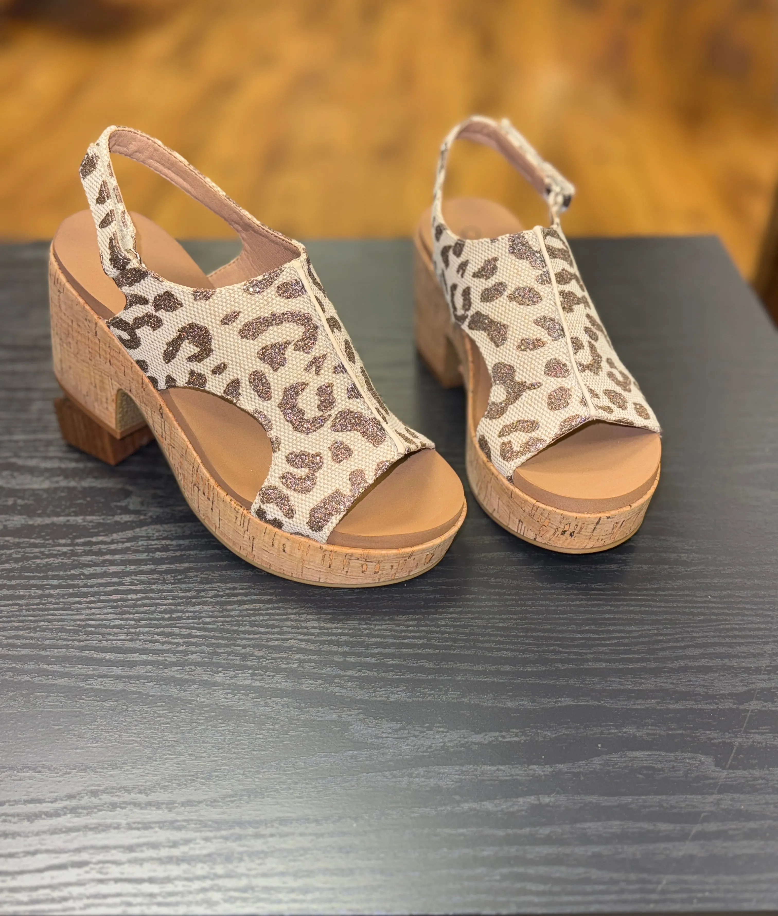 Corky Miss Carley Tan Sparkle Leopard