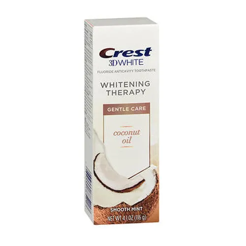 Crest 3D White Gentle Care Fluoride Anticavity Toothpaste Smooth Mint 4.1 Oz By Crest