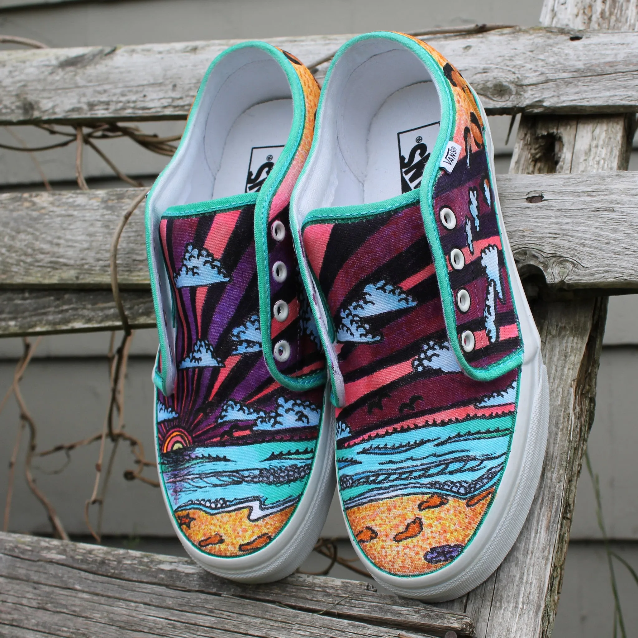 Custom designed Vans Slip On Sneakers