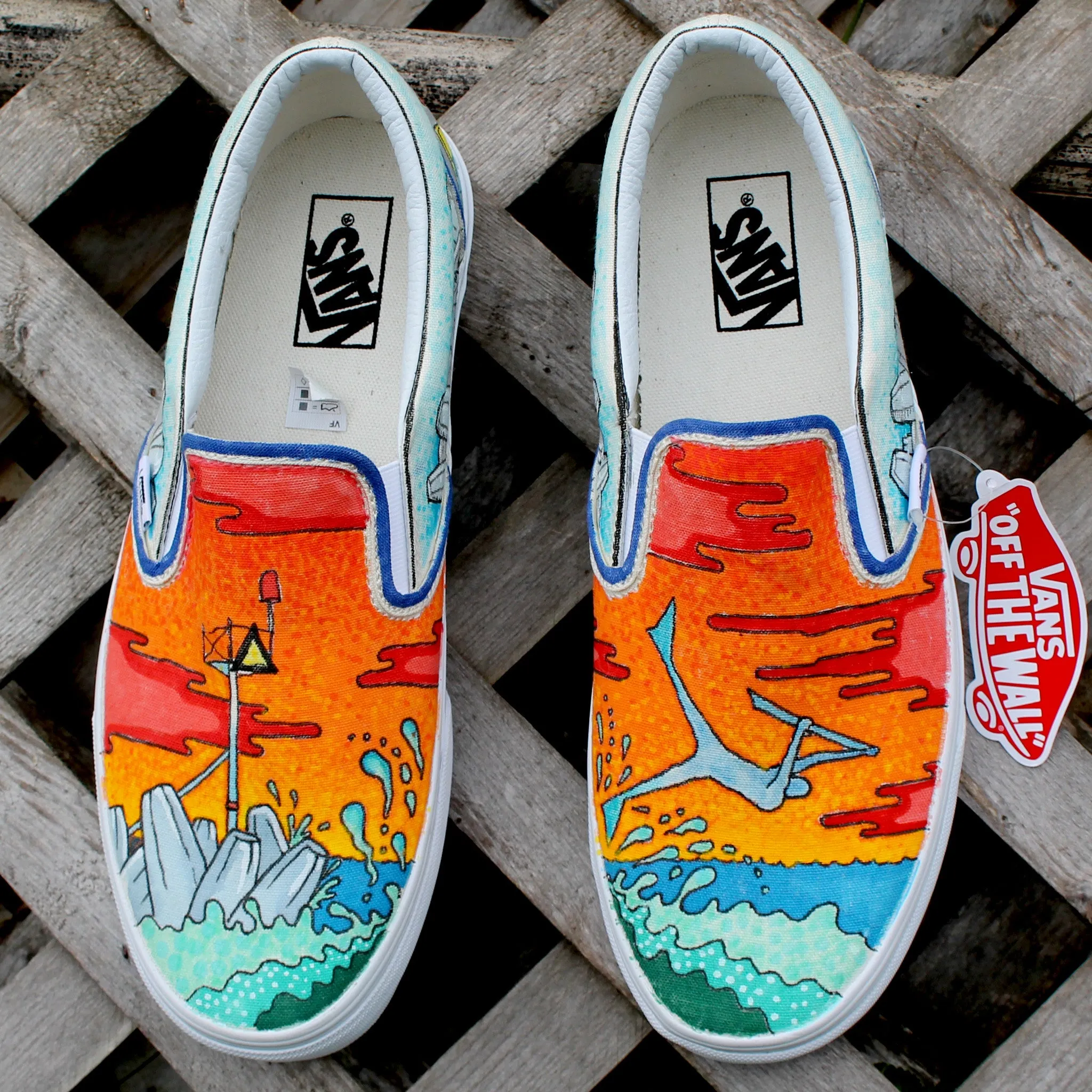 Custom designed Vans Slip On Sneakers