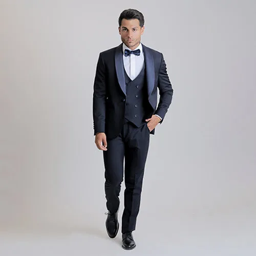 Dark blue shawl colar tuxedo