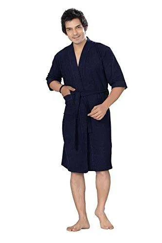 Decor Studioz Men's Bathrobe - Navy Blue