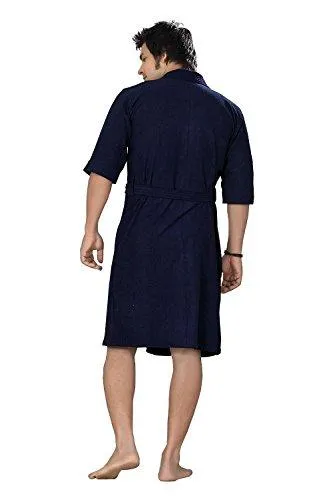 Decor Studioz Men's Bathrobe - Navy Blue