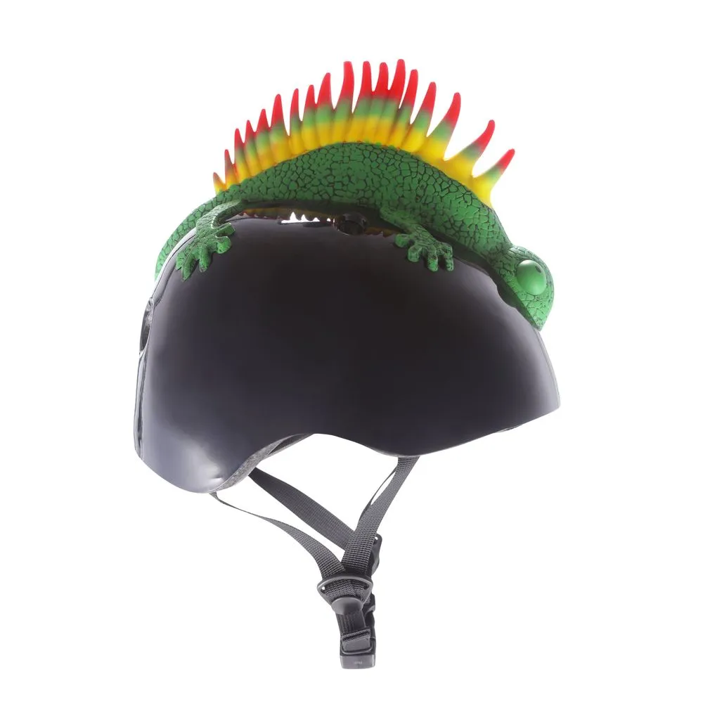 Dimensions Lizard Mohawk Bike Helmet for Kids Ages 8  (Stylish)