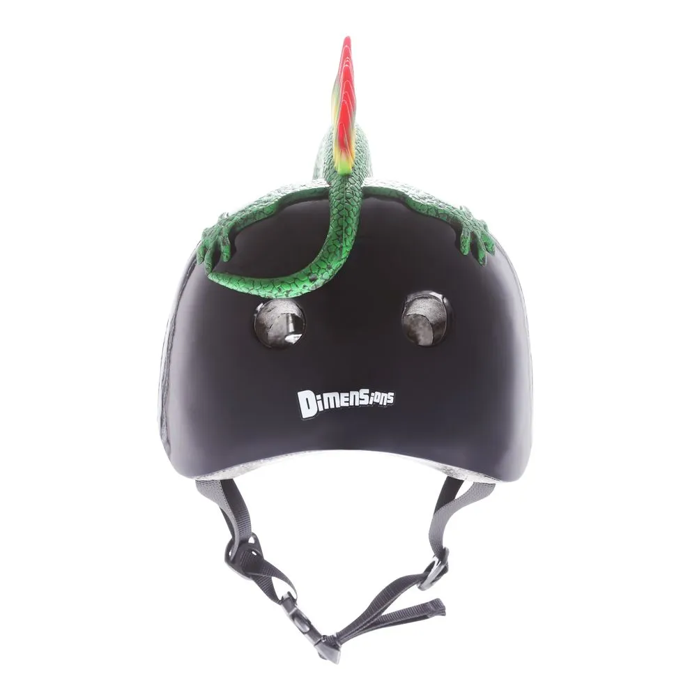 Dimensions Lizard Mohawk Bike Helmet for Kids Ages 8  (Stylish)