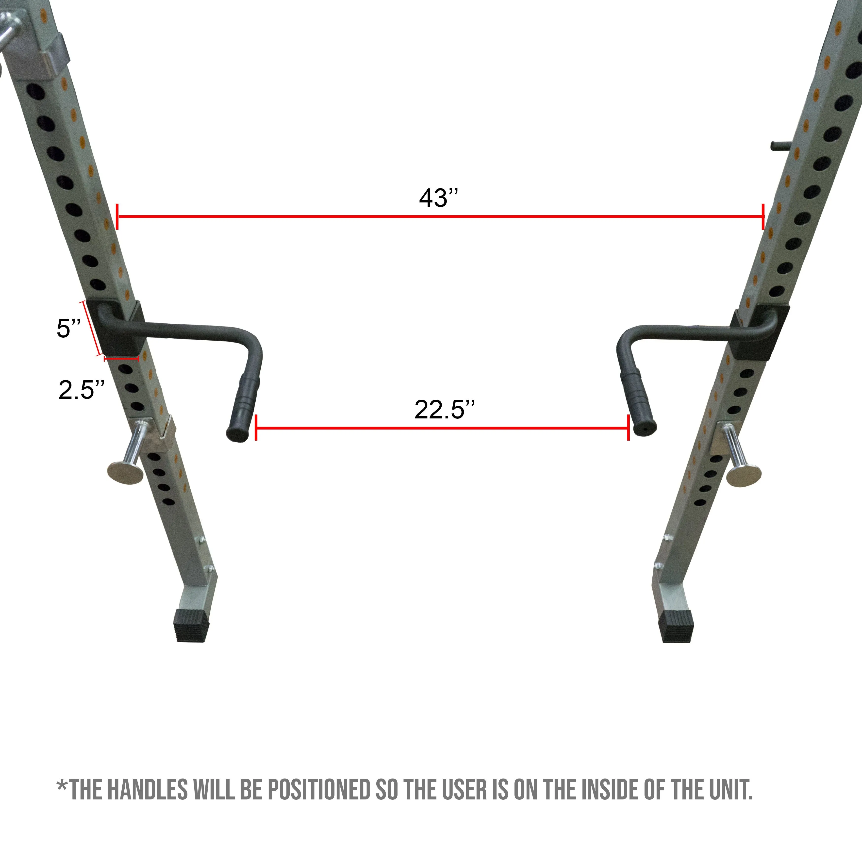 Dip Handle Attachments for 2.5x2.5 Power Racks