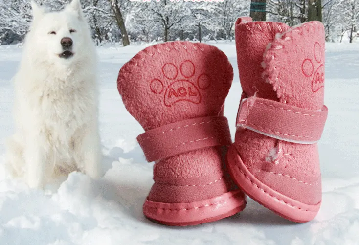 Dog Lambskin Snow Shoes Cotton - GlamzLife