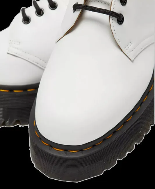 Dr Martens - 1461 White Smooth Leather Platform Shoes