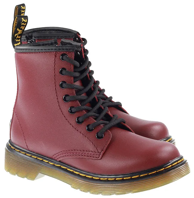 Dr Martens Shoes Kids 1460 Softy T Cherry Red