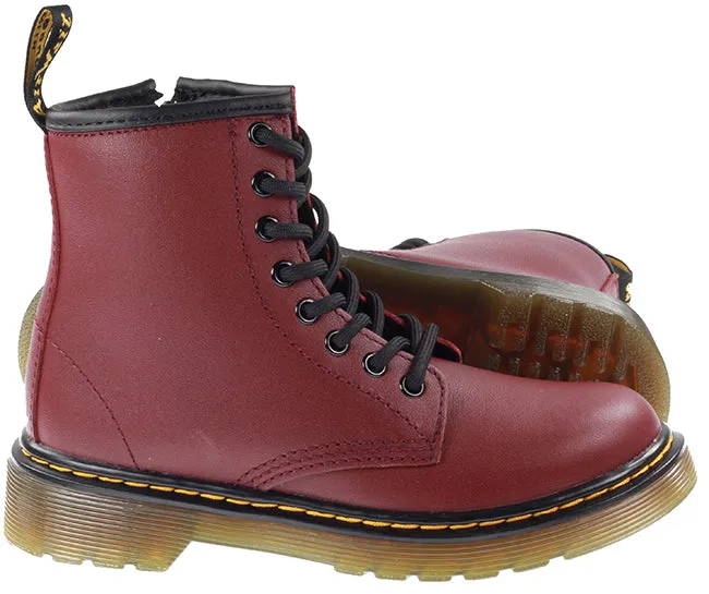 Dr Martens Shoes Kids 1460 Softy T Cherry Red