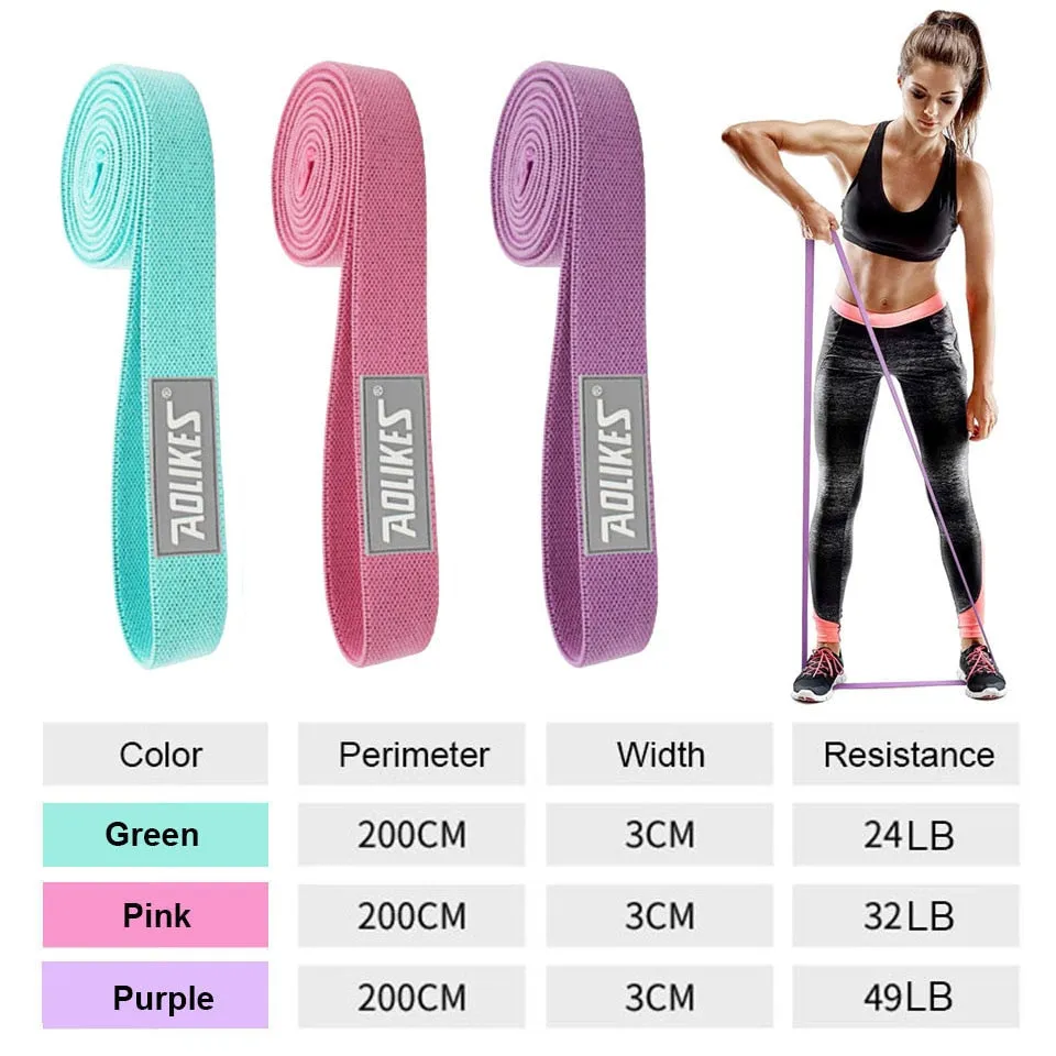 Durable Circle Band Yoga Anti-slip Gym Fitness Rubber Band Exercise Braided Elastic Band Hip Lifting Resistance Band