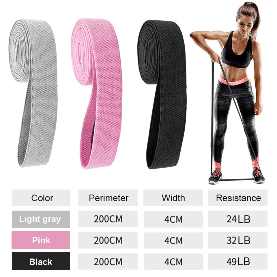 Durable Circle Band Yoga Anti-slip Gym Fitness Rubber Band Exercise Braided Elastic Band Hip Lifting Resistance Band