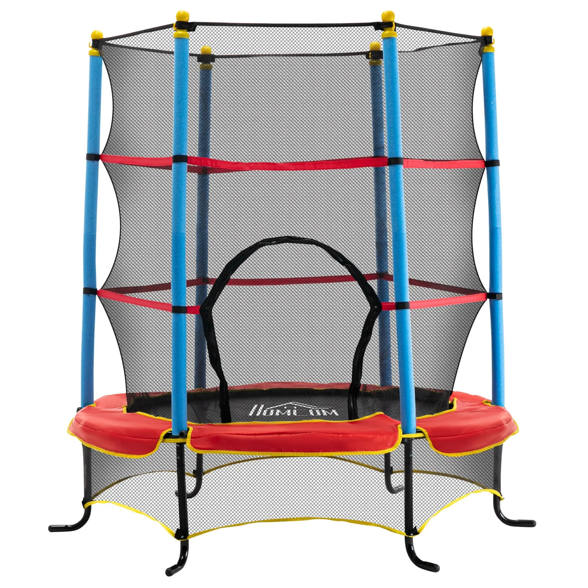 EASYCOMFORT  Trampolino Elastico da Interno ed Esterno per Bambini 3-6 Anni, Telaio in Acciaio e Tappeto in PP e Poliestere con Design senza Molle, ?165x162 cm