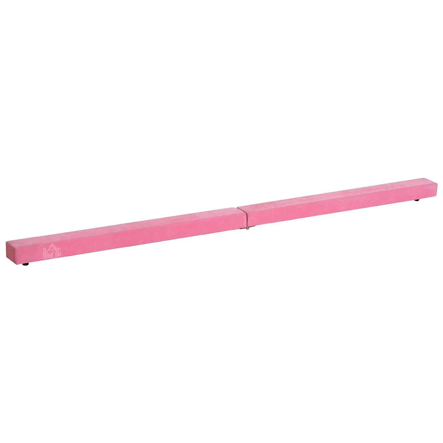 EASYCOMFORT Trave da Ginnastica per Allenamento Imbottita in Legno, Rosa, 240x10x6.5cm