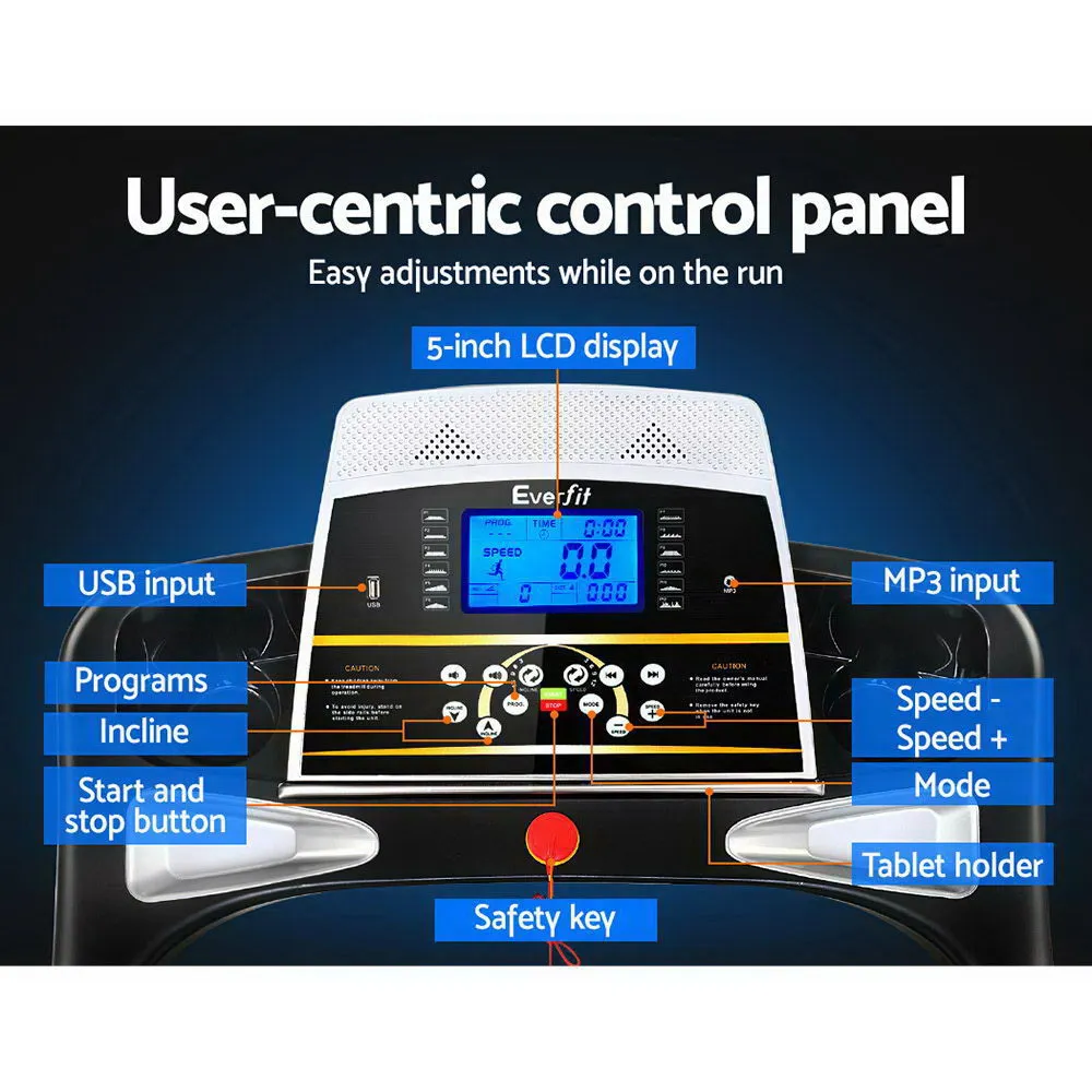 Electric Treadmill 18 Speed Levels with LCD Display Everfit