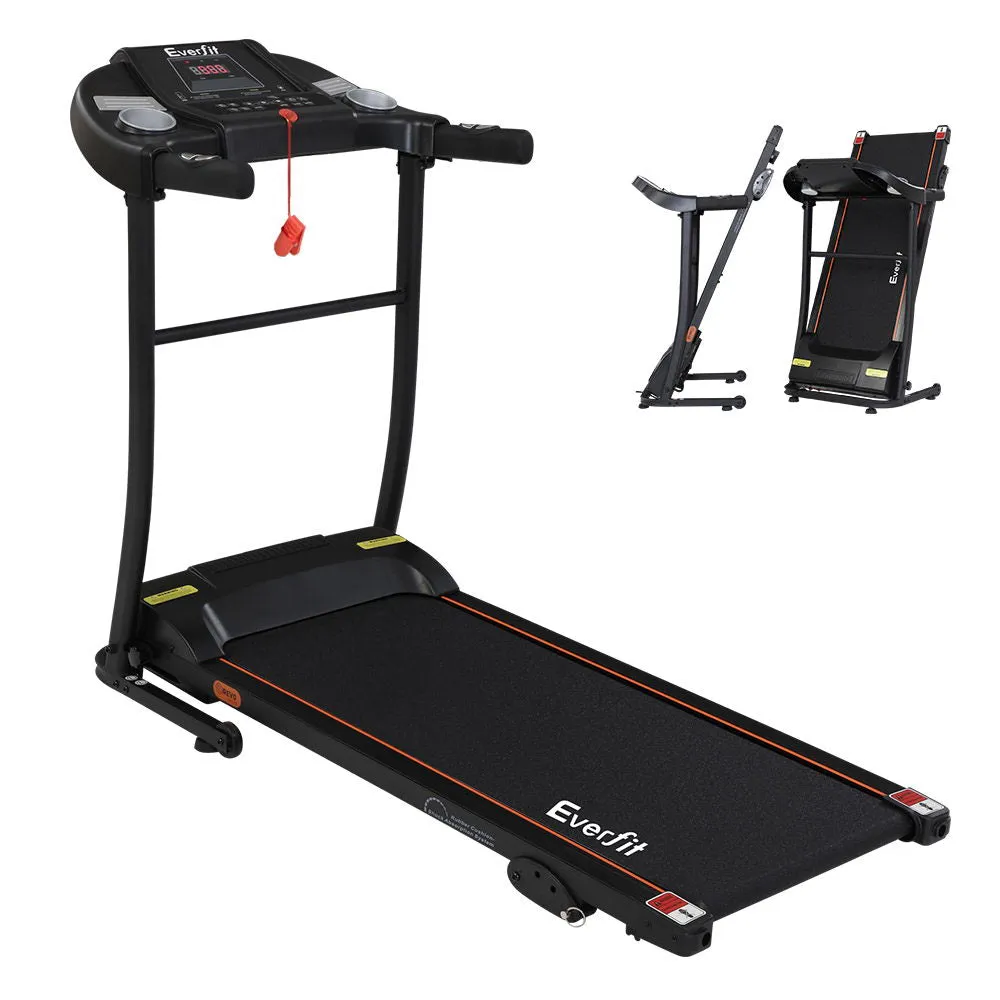 Electric Treadmill 400mm Incline, LCD Display, 12 Programs - Everfit