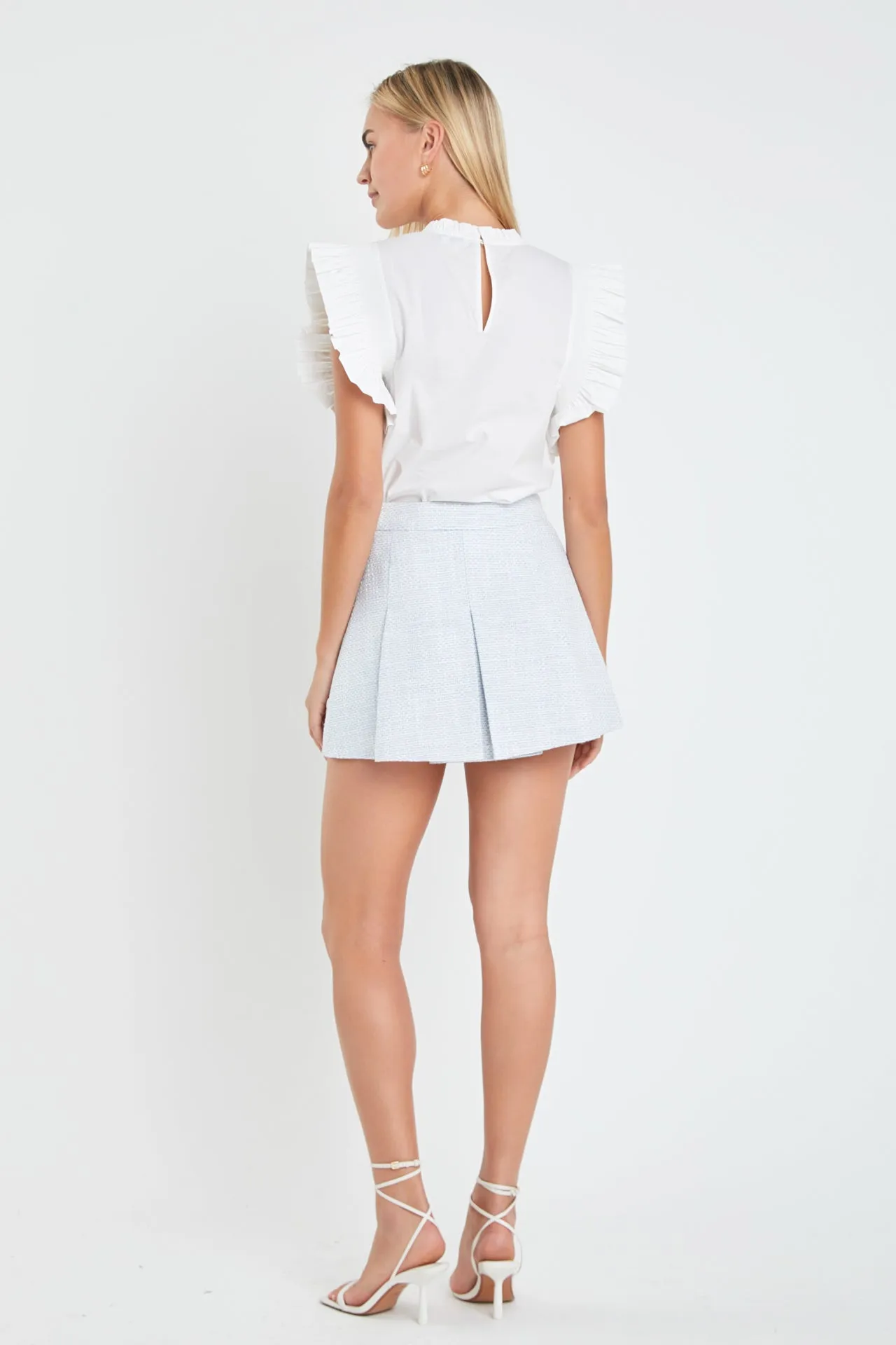 English Factory - Textured Pleats Mini Skirt