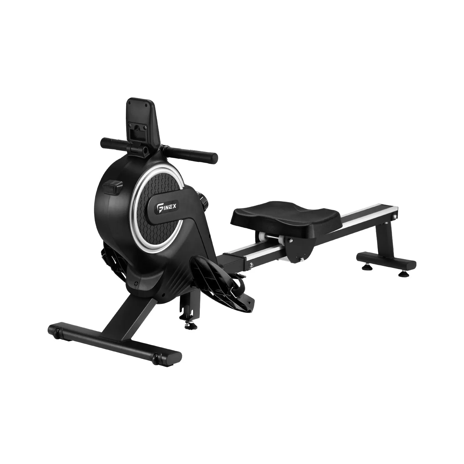 Finex Rowing Machine Rower Magnetic Resistance Exercise Fitness Cardio Aluminium