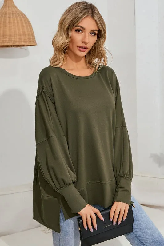 Finley Drop Shoulder Oversized Top