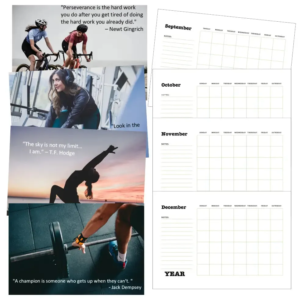 Fitness Goals Calendar PLR