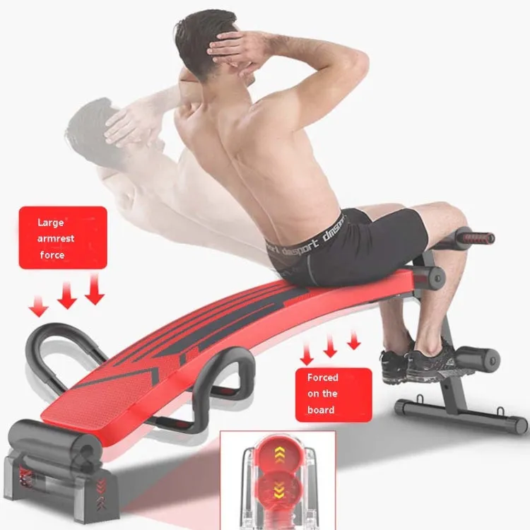 Foldable Sit-up Board For Household Multifunctional Abdomen, Specification: 177P-X4 Black Flagship Model