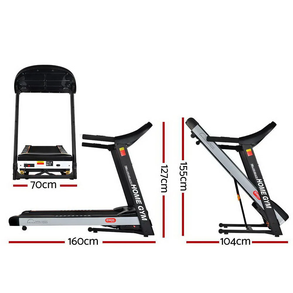 Folding Auto Incline Treadmill w/LCD, 12 Programs - Everfit