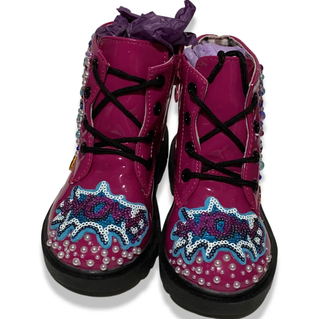 FUCHSIA COLORED "WOW" GIRLS' BOOTS