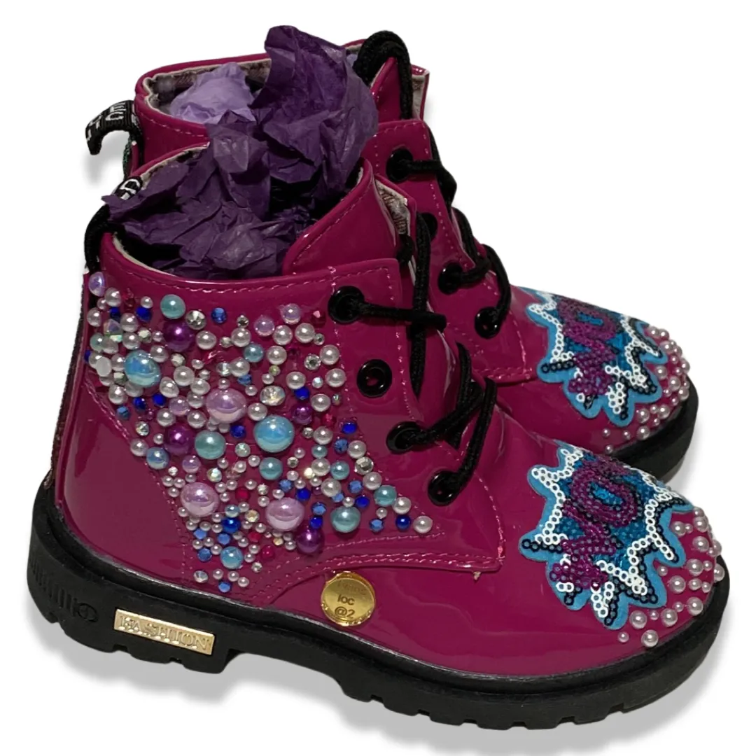 FUCHSIA COLORED "WOW" GIRLS' BOOTS