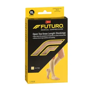 Futuro Open Toe Knee Length Stockings Unisex Firm Beige Xtra Large 1 Each By 3M