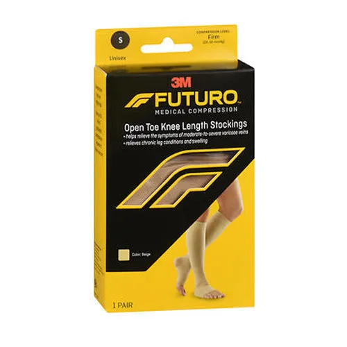 Futuro Open Toe Knee Length Stockings Unisex Small Beige Firm 1 Each By 3M