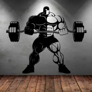 GADGETS WRAP Vinyl Large Size Bodybuilder Gym Fitness Coach Sport Muscles Wall Decal