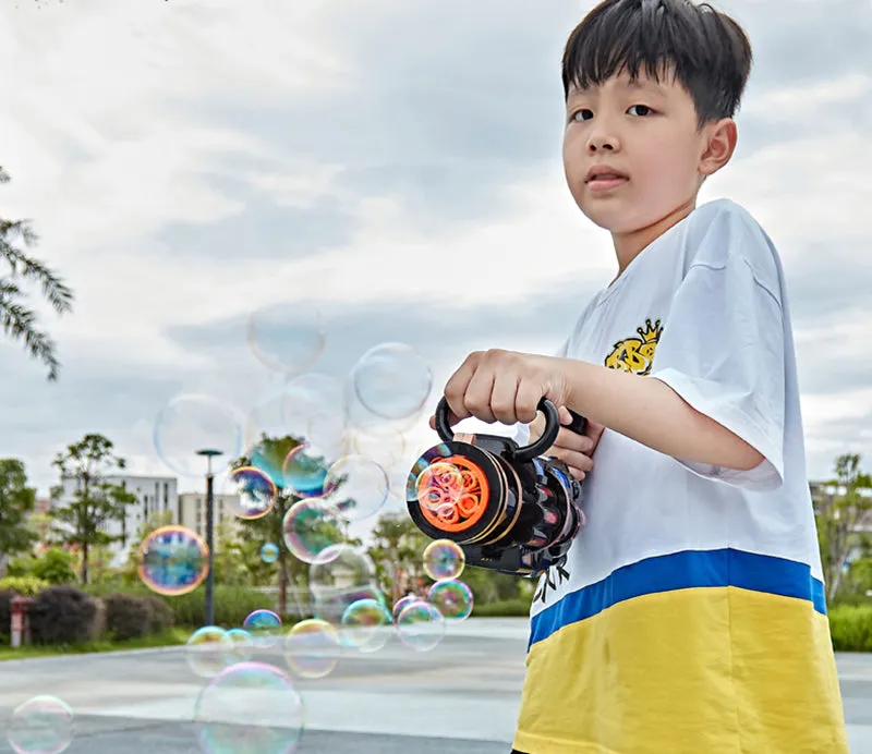 Gatling Bubble Gun Machine Children's Automatic Electric Porous Light Music | Brodtica.com