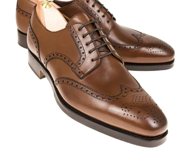 Genuine Leather Classic Pointed Toe Derby Shoes