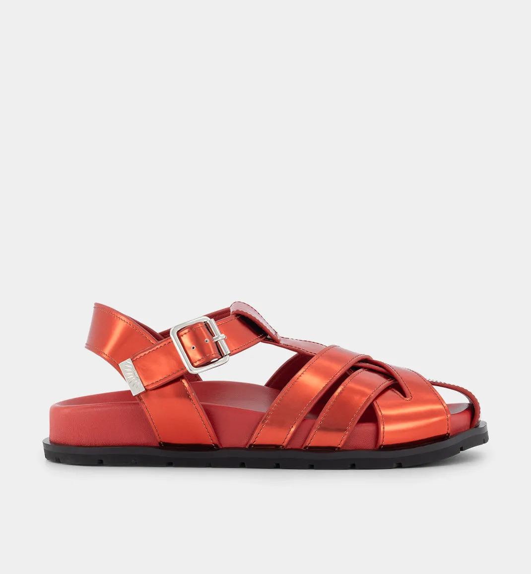 Ginny Strappy Sandal | Warm Red