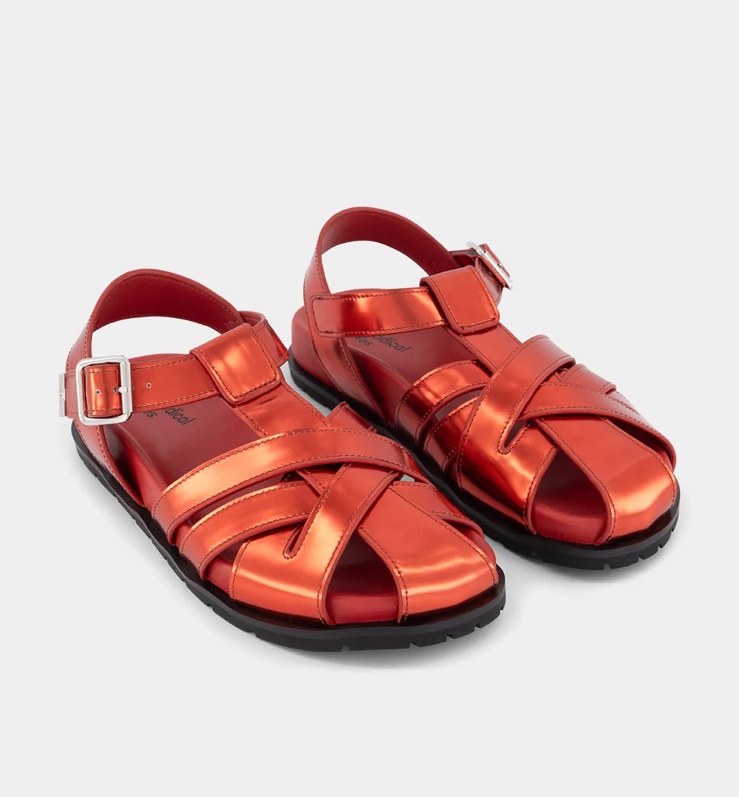 Ginny Strappy Sandal | Warm Red