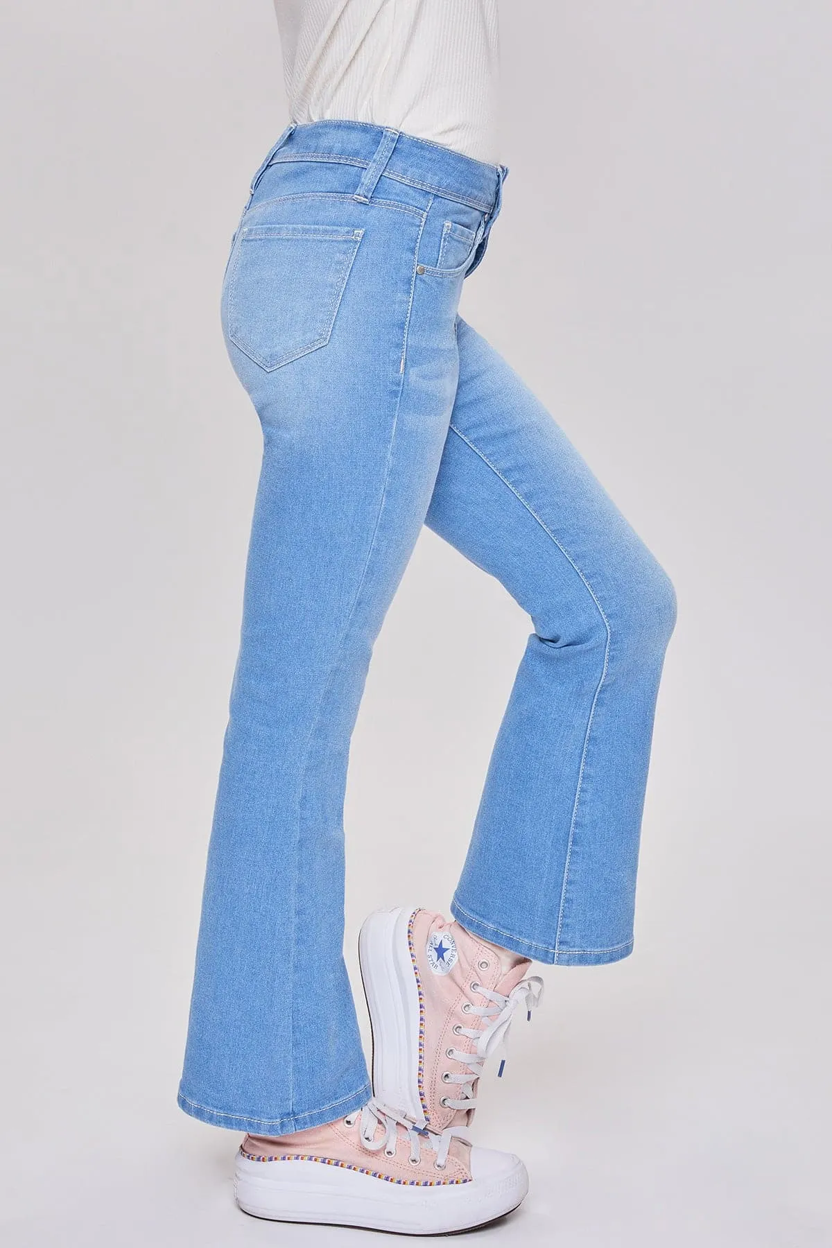 Girls Bell Bottom Essential  Clean Hem Jeans