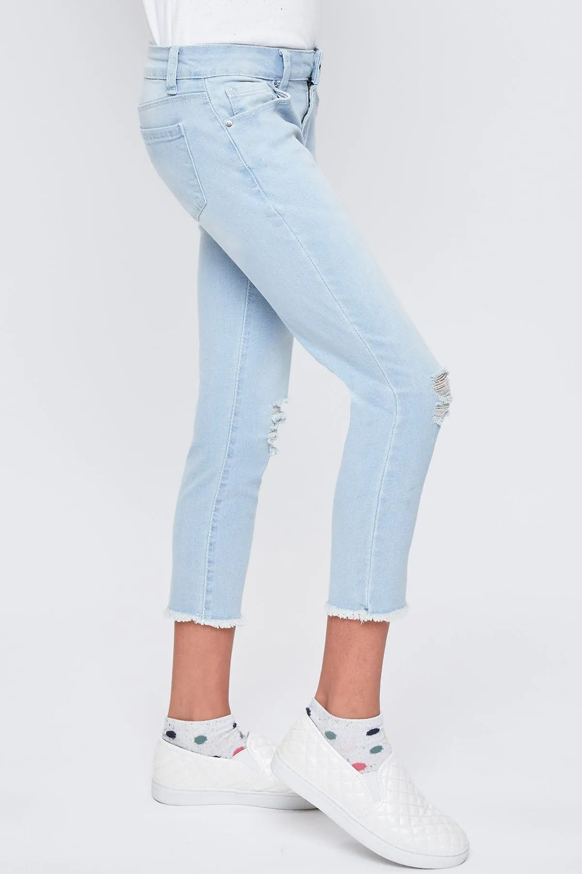 Girls Essential  Fray Hem Anklet Jeans