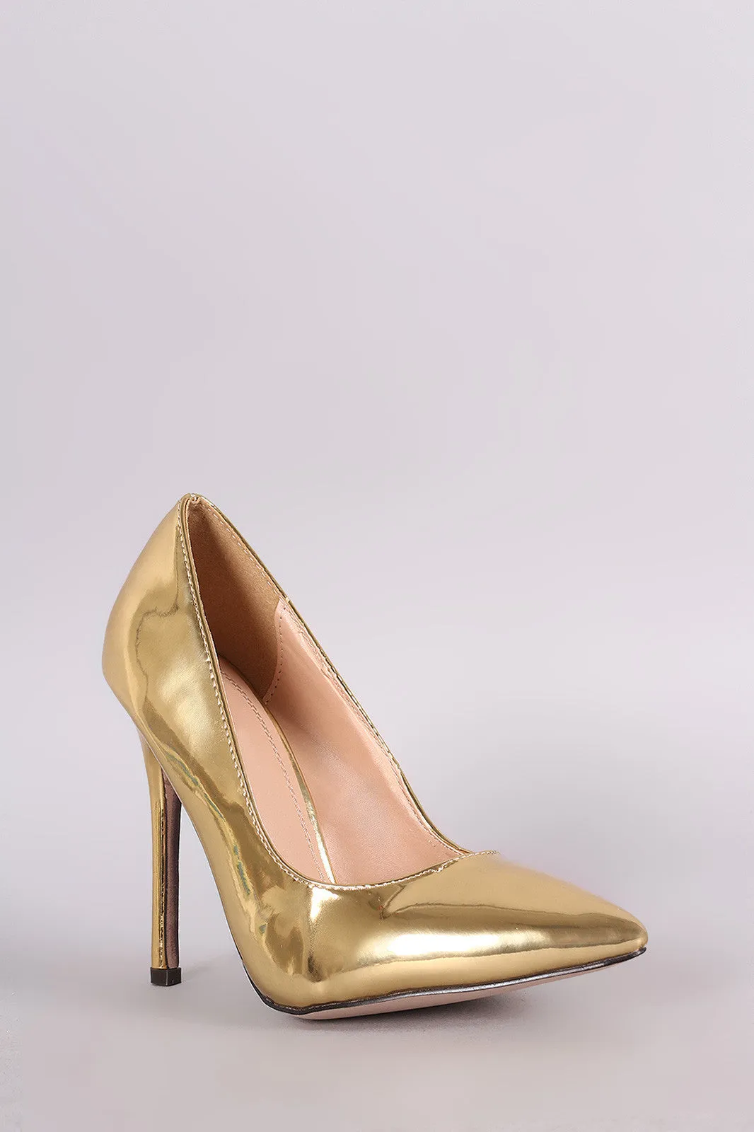 Glossy Patent Pointy Toe Stiletto Pump