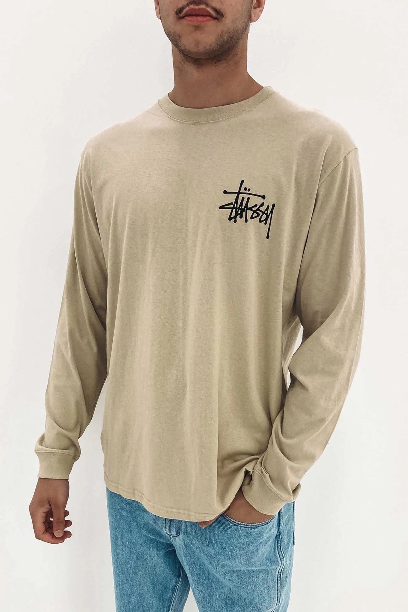 Graffiti Long Sleeve Tee Cement