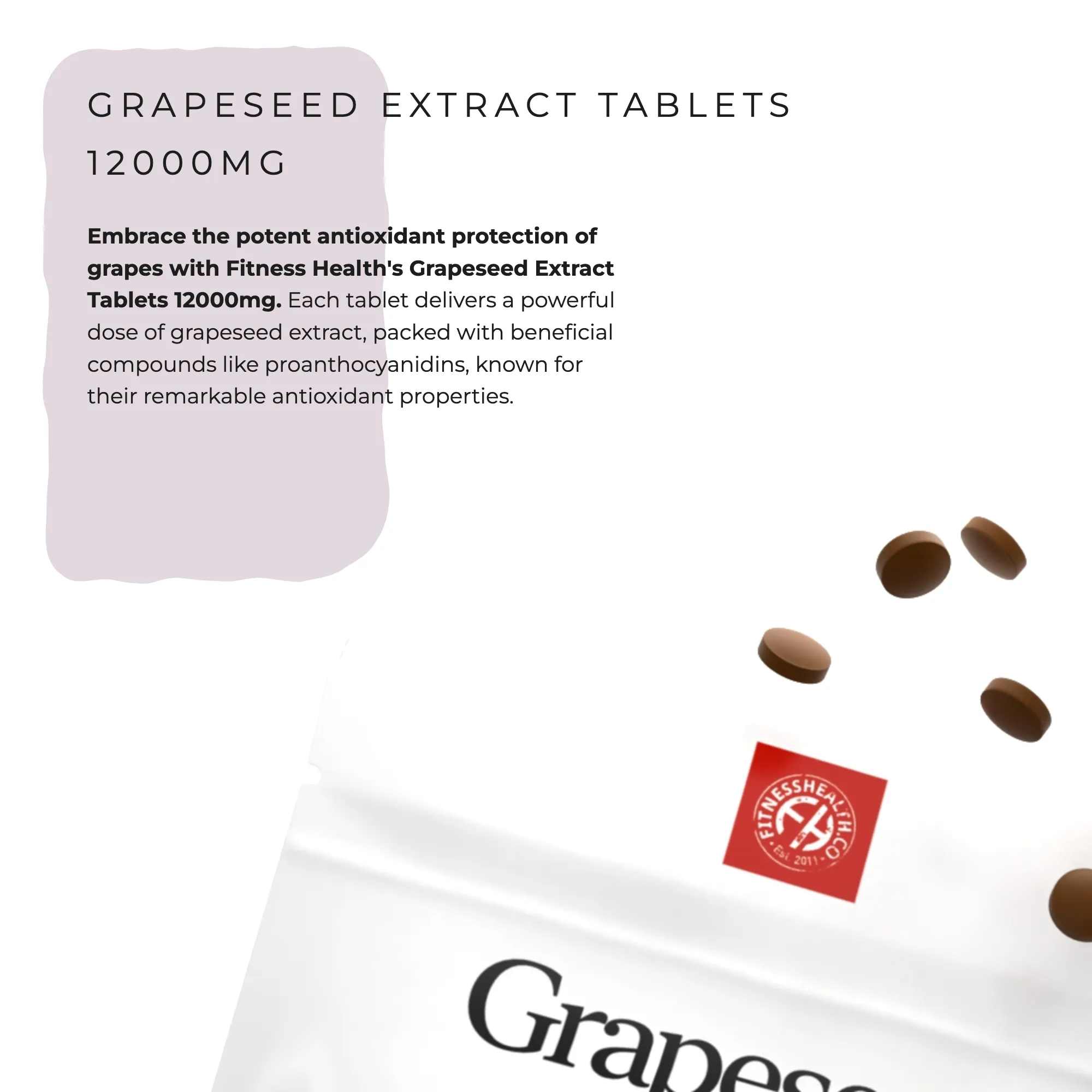 Grape Seed Extract 12000mg Tablets Vegan