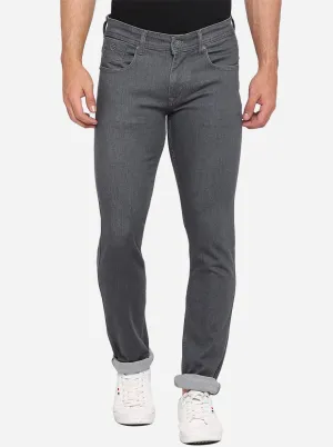 Grey Solid Narrow Fit Jeans | Greenfibre