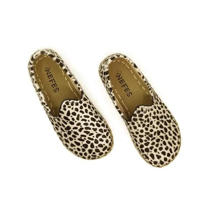 Handmade Leather Barefoot Shoes for Women - Leopard