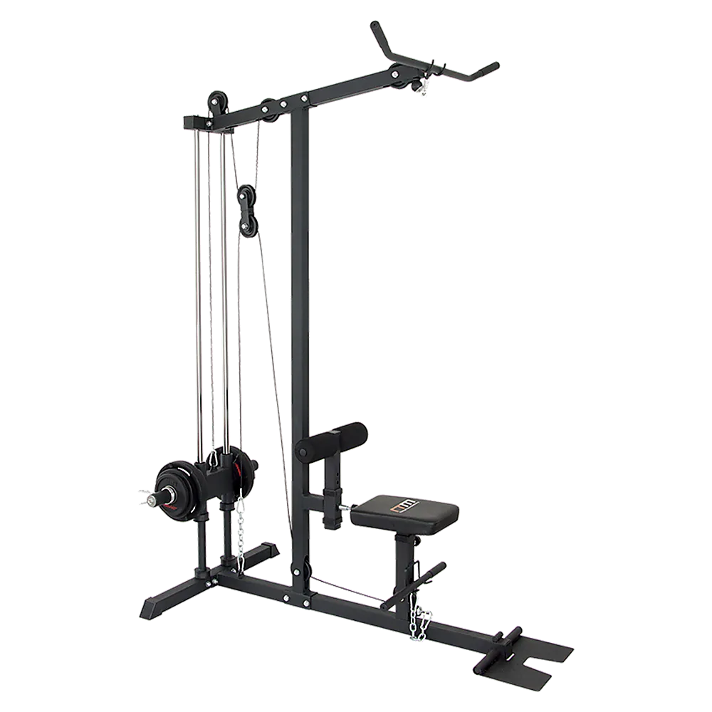 Heavy Duty Lat PullDown & Low Row Machine with Accessories