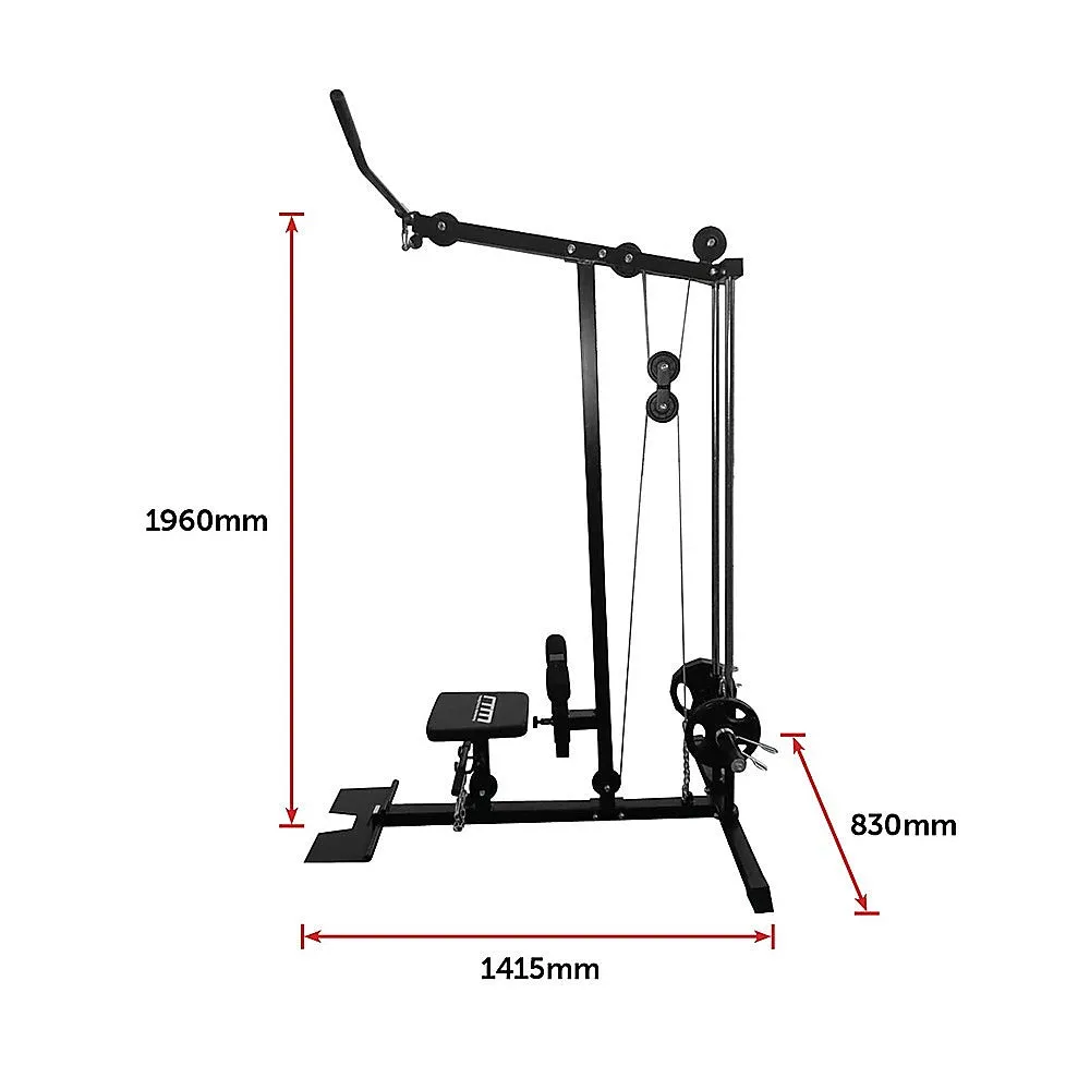 Heavy Duty Lat PullDown & Low Row Machine with Accessories